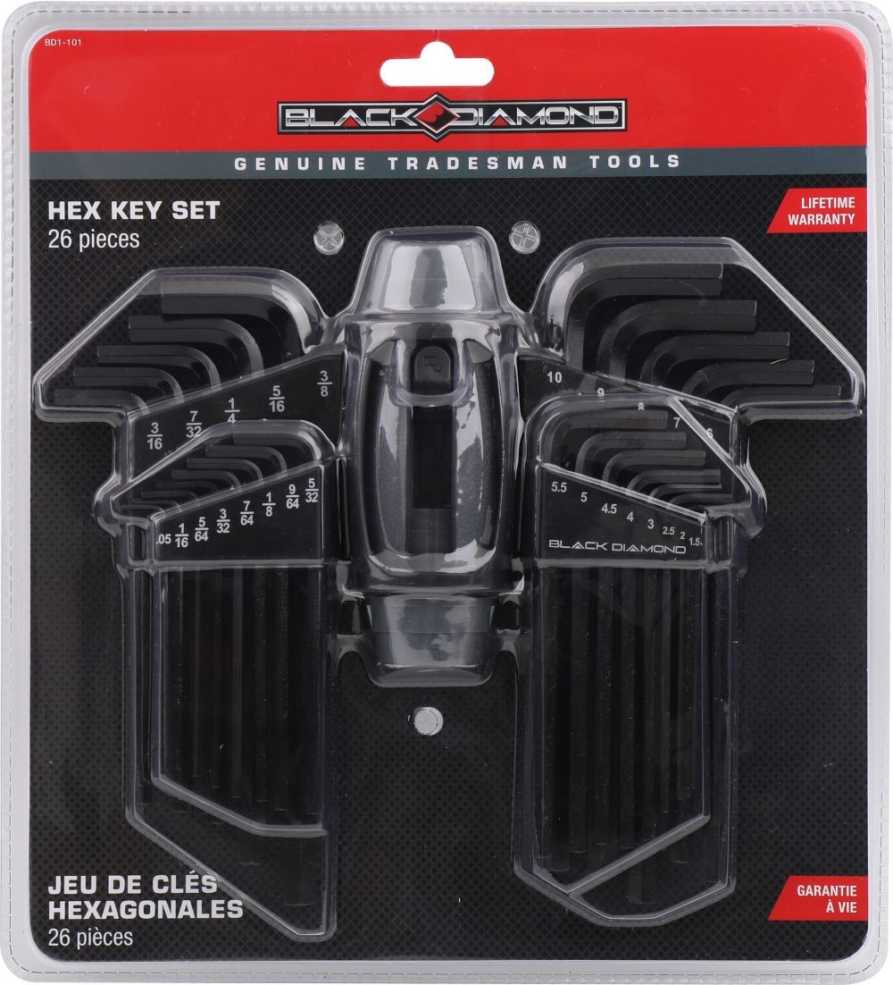 Black Diamond Hex Key Set, 26-Pc