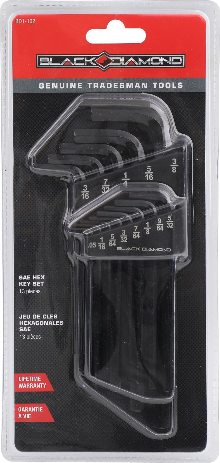 Black Diamond SAE Hex Key Set, 13-Pc