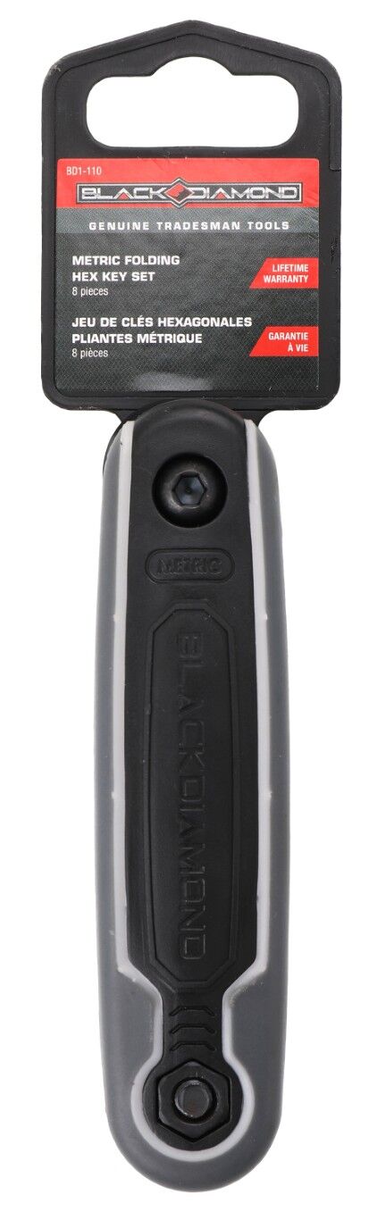 Black Diamond Metric Folding Hex Key Set, 8-Pc