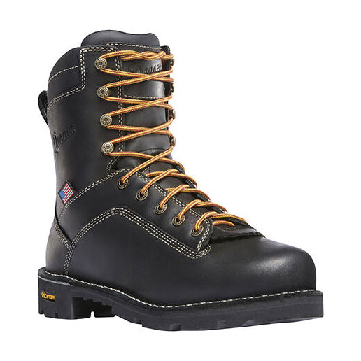 Men's USA Black Quarry Plain Toe Safety Boot