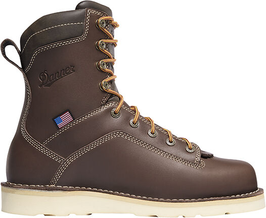 Danner USA Men's Brown Quarry Brown Wedge Plain Toe Work Boot 