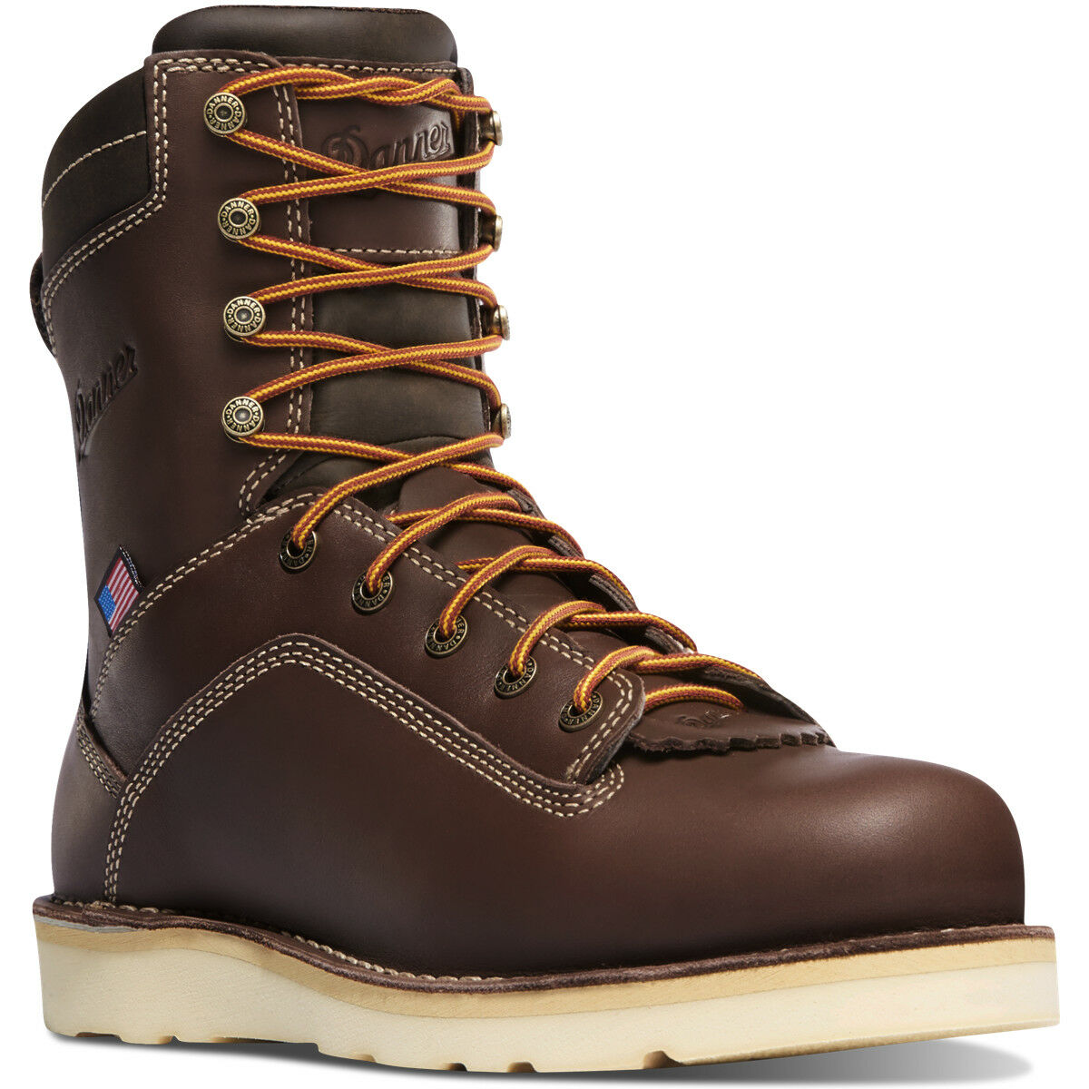 Danner USA Men's Brown Quarry Brown Wedge Plain Toe Work Boot 