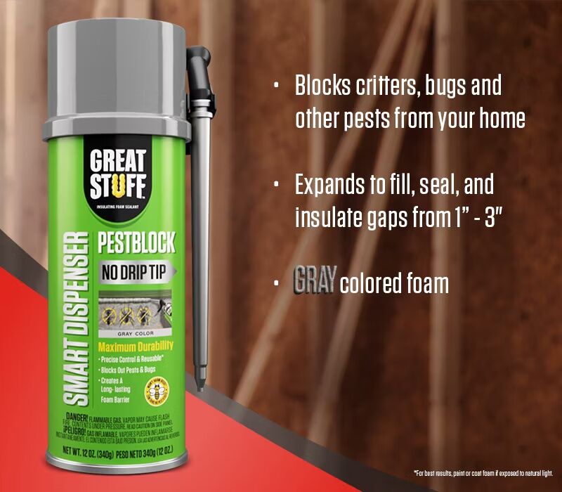 Great Stuff Pestblock Insulating Foam Sealant With Smart Dispenser, 12-Oz