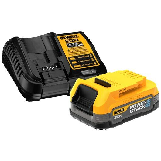 DEWALT 20-V Max PowerStack Compact Battery & Charger Kit, 1.7-Ah