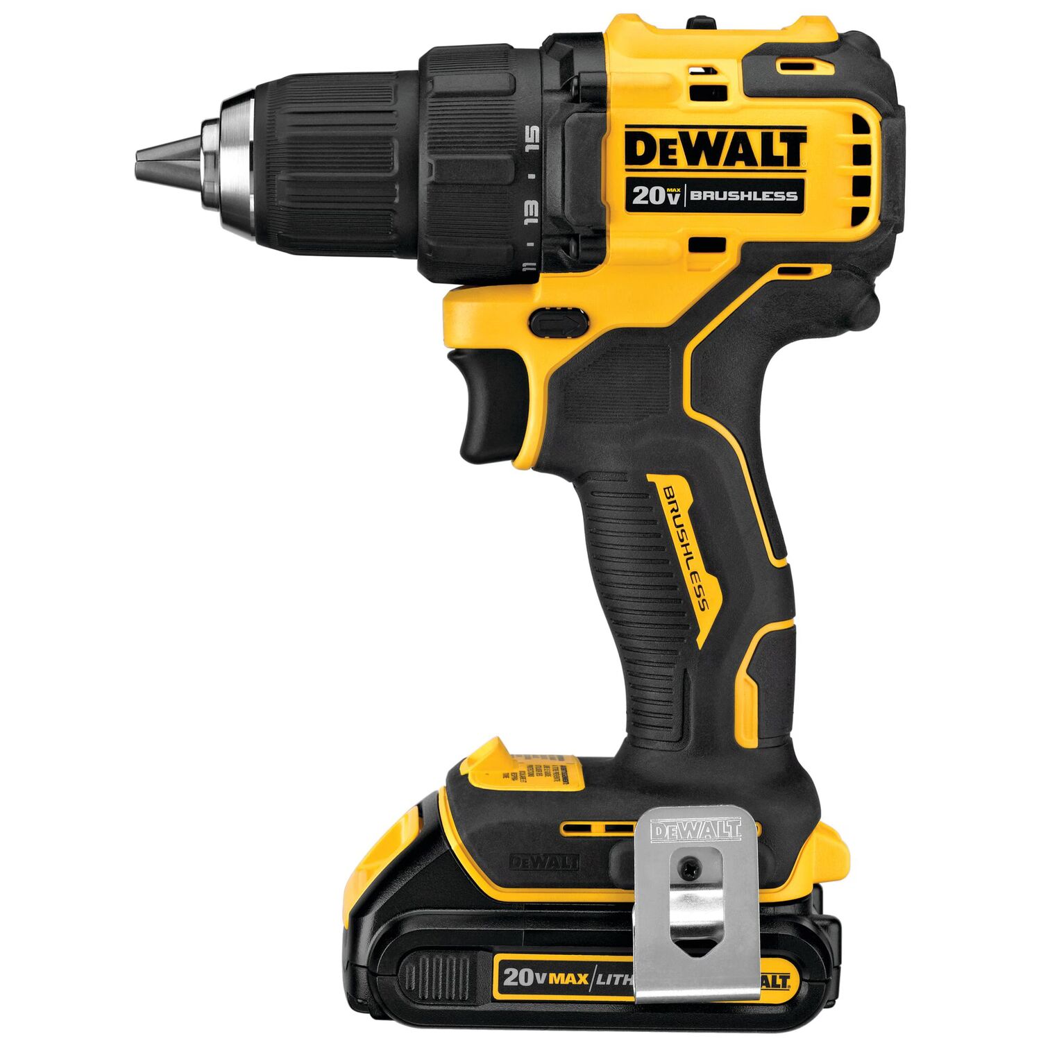 DEWALT Atomic 20-V Max Brushless Compact Drill Driver Kit, 1/2-In