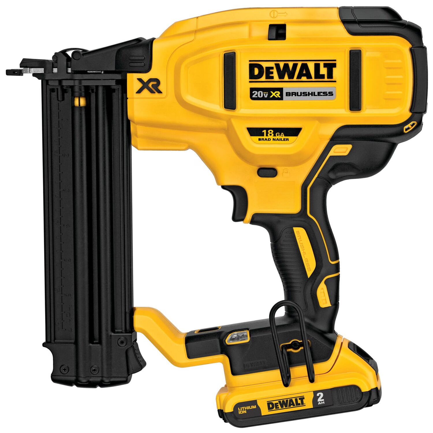 DEWALT 20-V Max XR Brad Nailer Kit, 18-Gauge