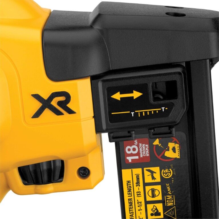 DEWALT 20-V Max XR Narrow Crown Stapler Kit, 18-Gauge