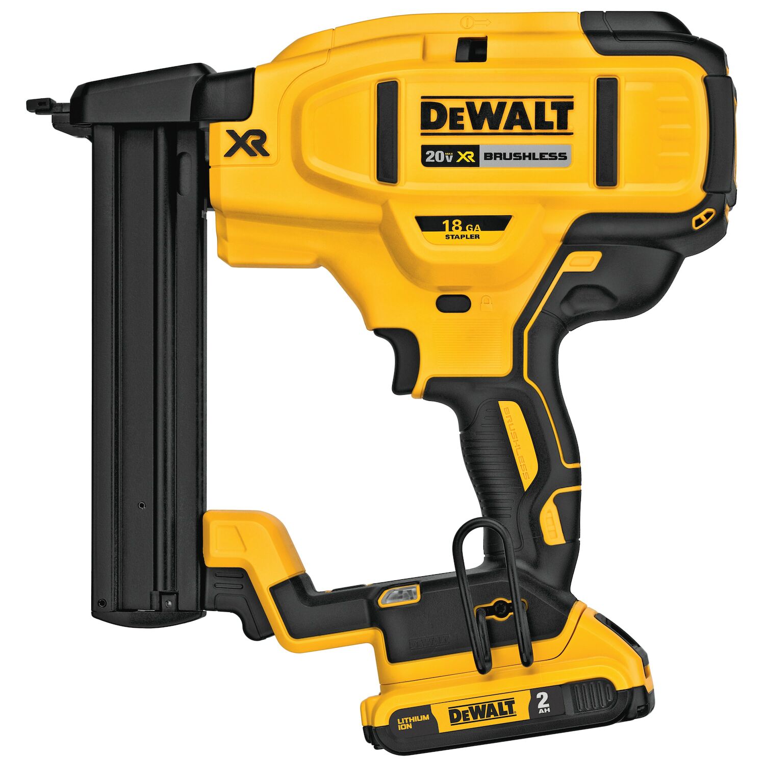 DEWALT 20-V Max XR Narrow Crown Stapler Kit, 18-Gauge