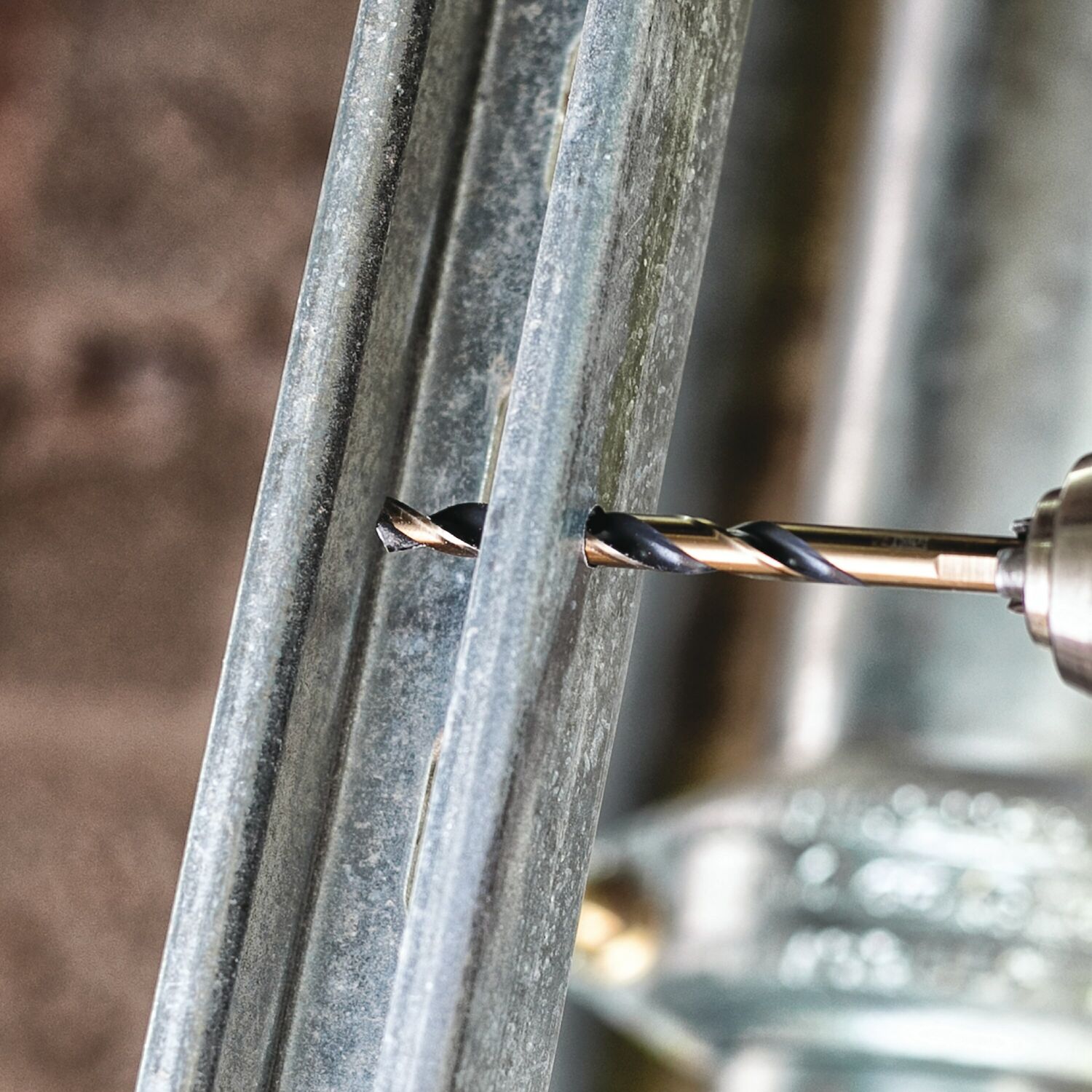 Black And Gold Metal Drill Bit