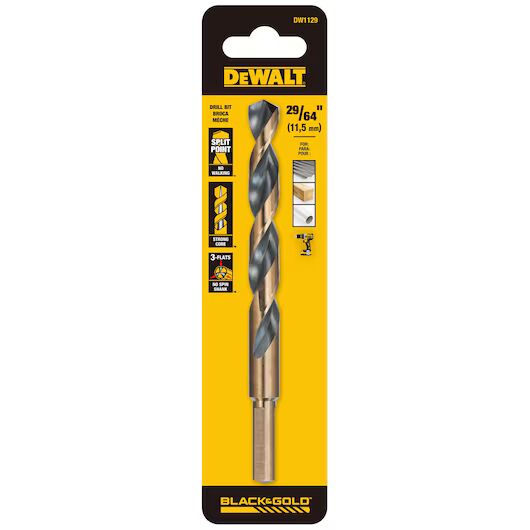 DEWALT Black Oxide Drill Bit, 29/64-In x 5-3/4-In