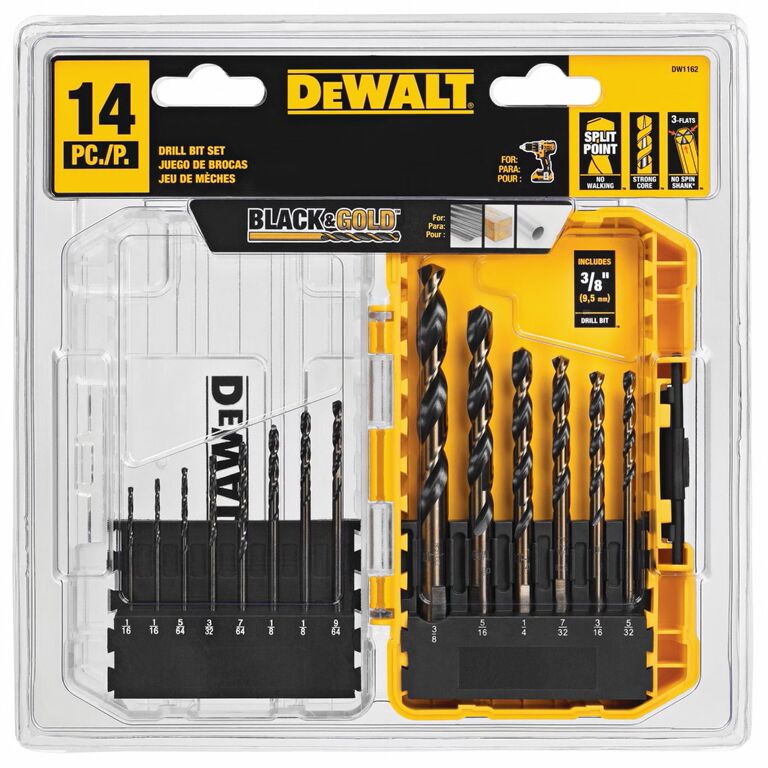 DEWALT Black Oxide Drill Bit Set, 14-Pc