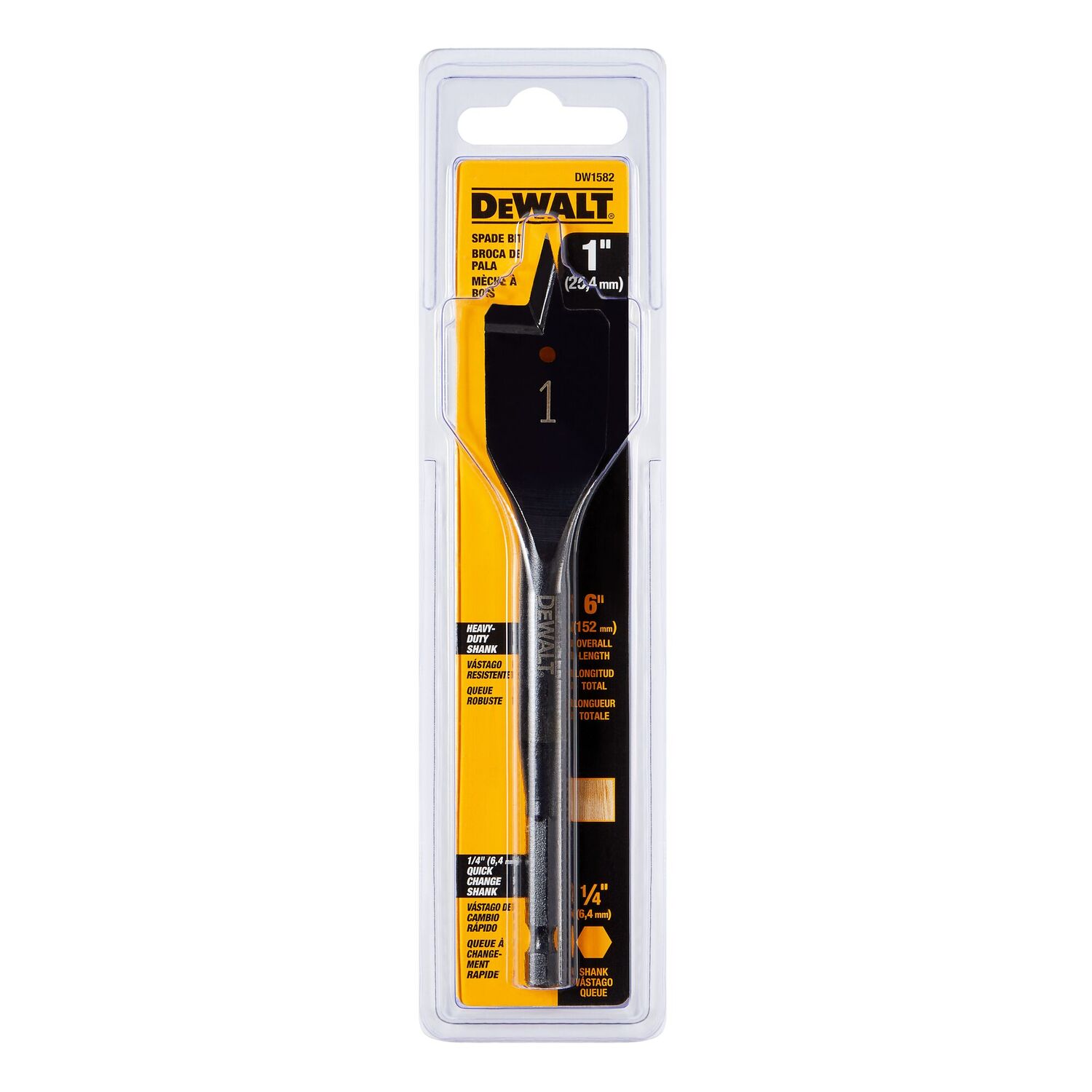 DEWALT Heavy Duty Spade Bit, 1-In x 6-In