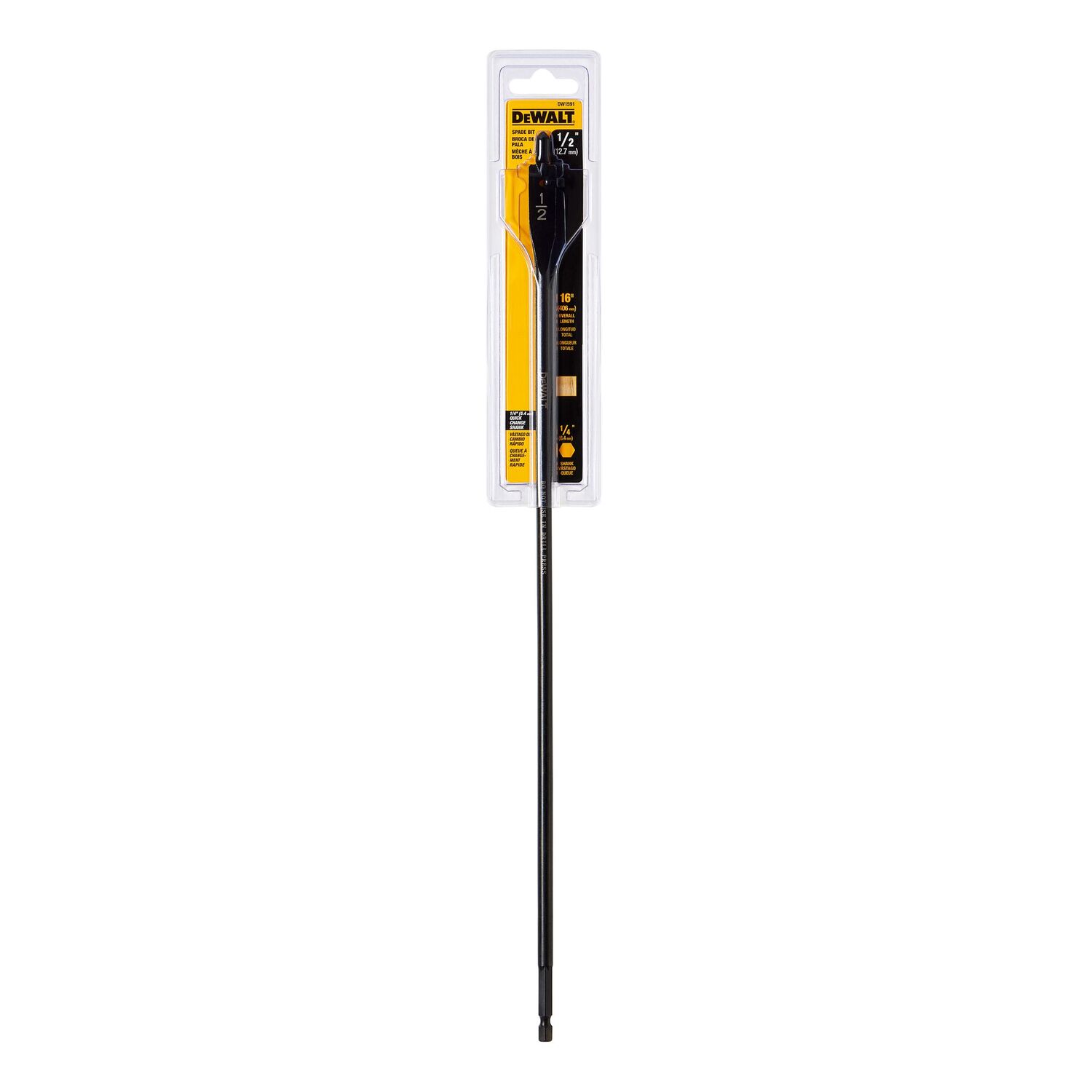 DEWALT Heavy Duty Spade Bit, 1/2-In x 16-In