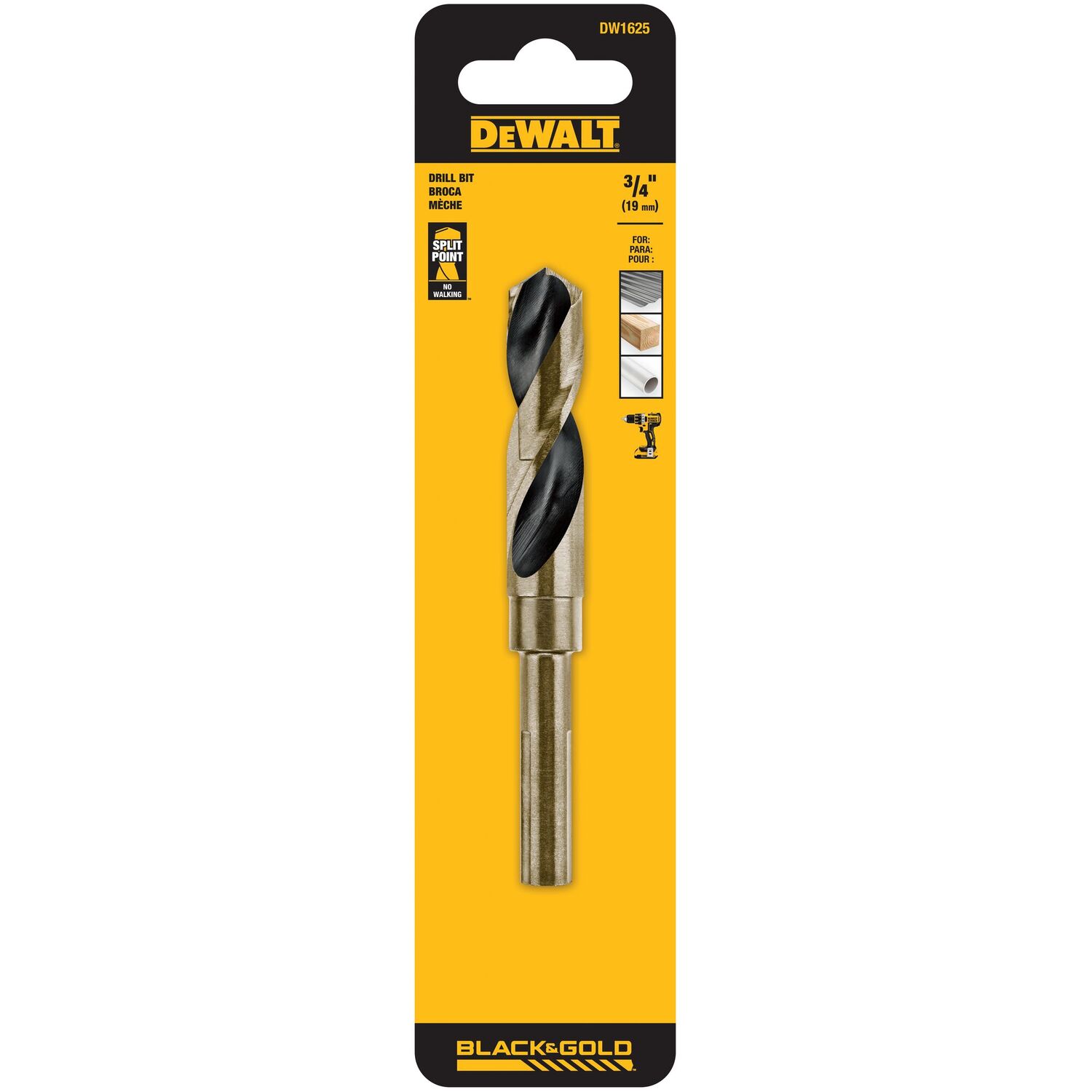 DEWALT Silver & Deming Black Oxide Drill Bit, 3/4-In