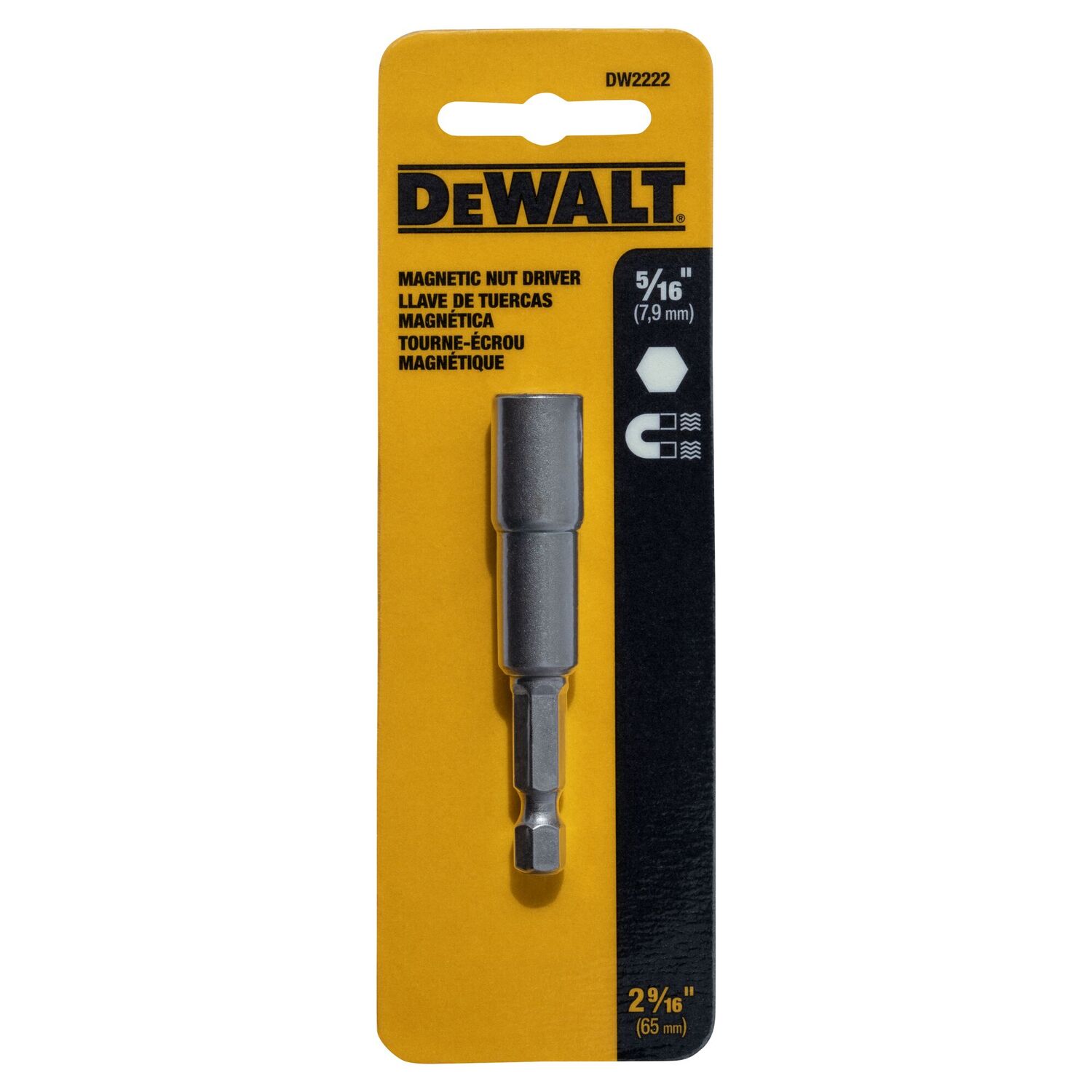 DEWALT Impact Ready Magnetic Nut Driver, 5/16-In x 2 9/16-In