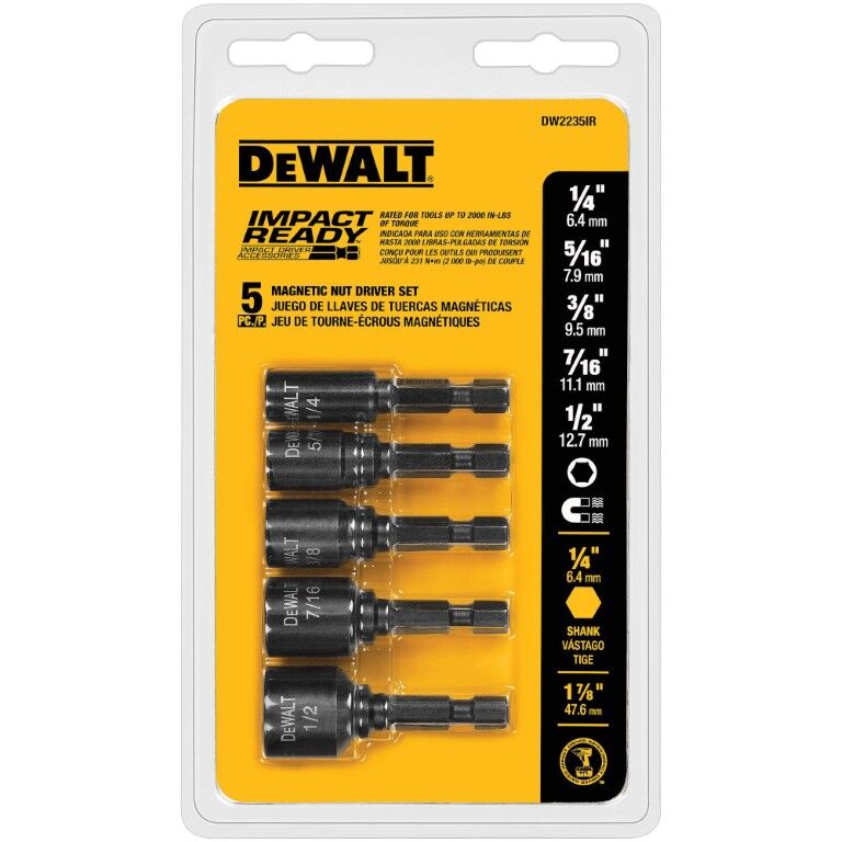 DEWALT Magnetic Nut Driver Set, 5-Pc