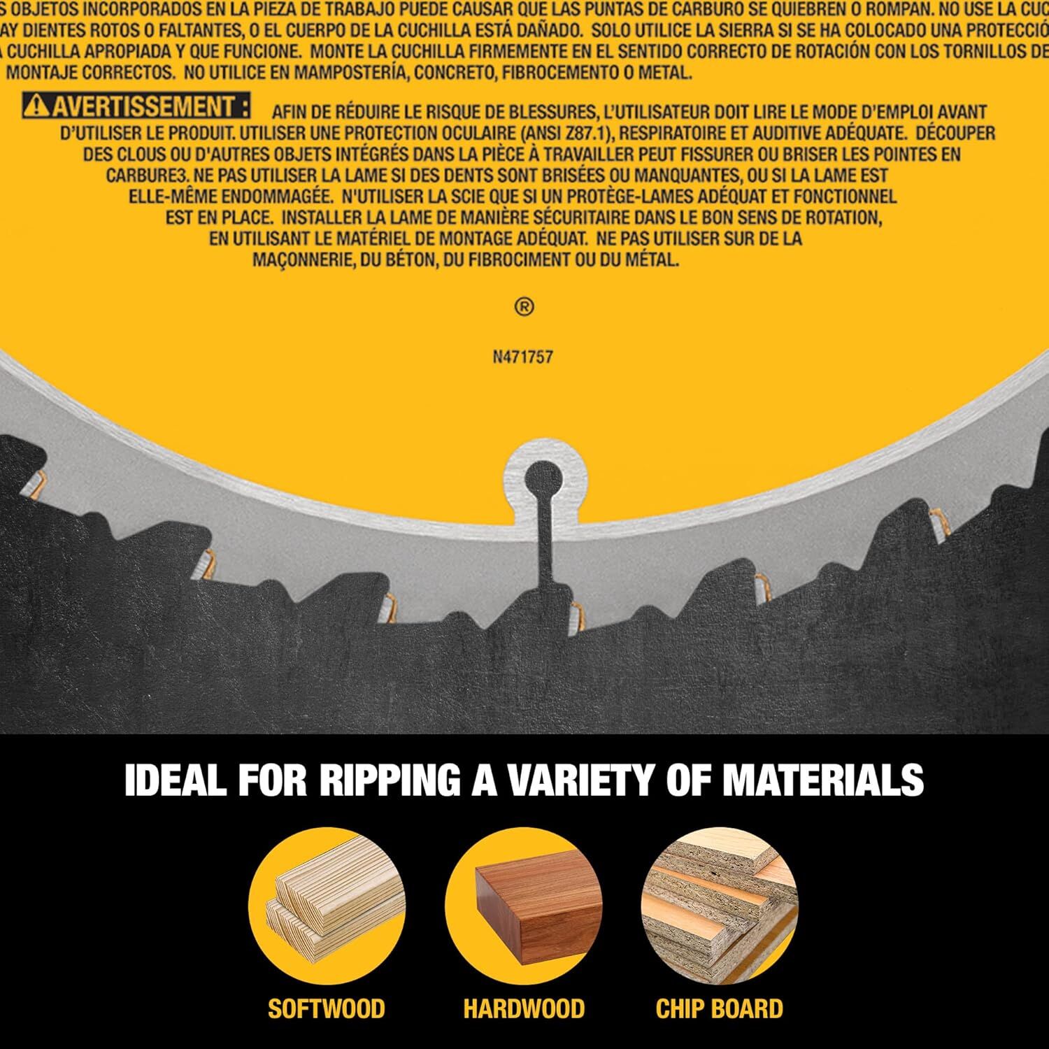 DEWALT Construction Miter Saw Blade Combo Pack, 32T & 80T, 12-In, 2-Pk