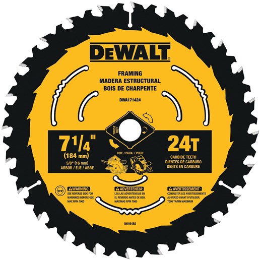 DeWALT 7-1/4-In 24T Circular Saw Blade