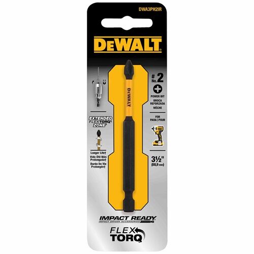 DEWALT FlexTorq Impact Ready #2 Phillips Bit, 3 1/2-In