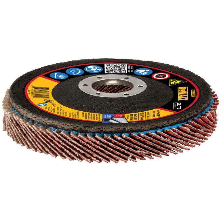 DEWALT Elite Series MaxTrim Flap Disc Type 27, 40-Grit, 4 1/2-In x 5/8-In - 11
