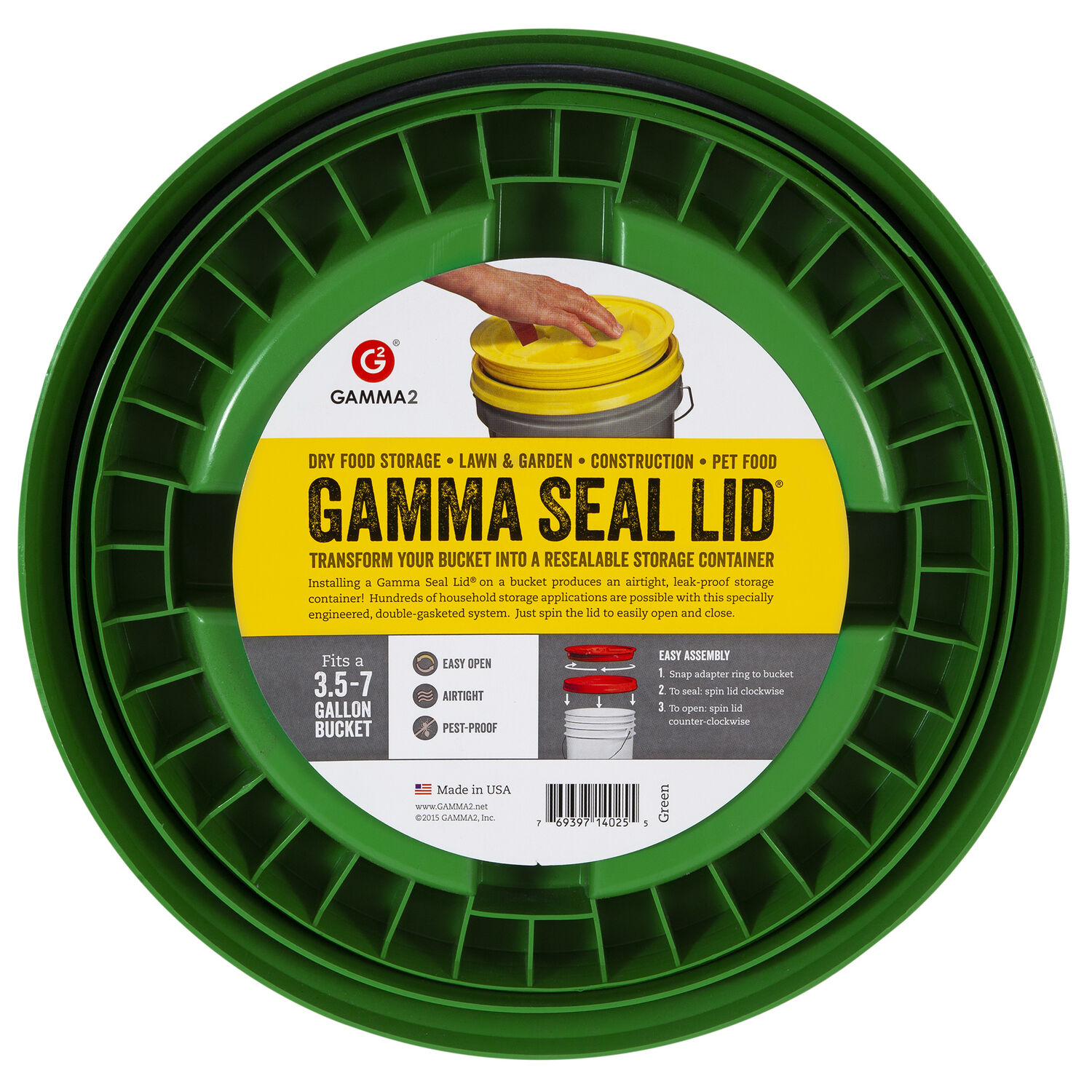 Gamma2® Seal Lids™ Fits 3.5 to 7 Gallon Buckets