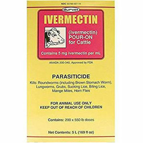 Durvet Ivermectin Cattle Dewormer - 5 L