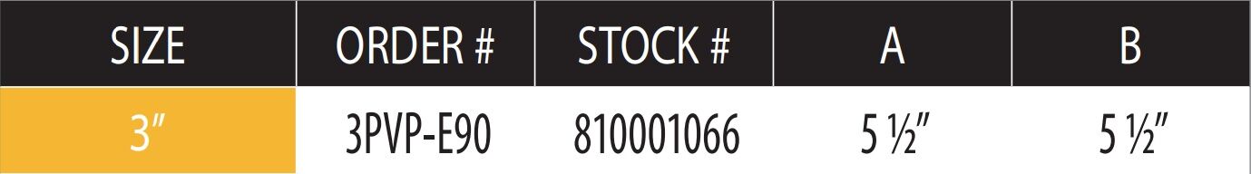 DuraVent PelletVent Pro 90° Elbow, 3-In