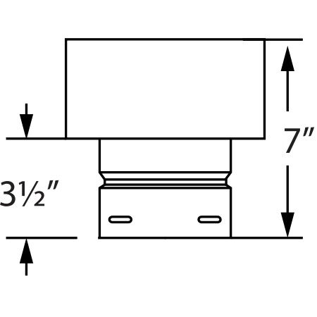 DuraVent PelletVent Pro Chimney Adapter, 3-In x 8-In