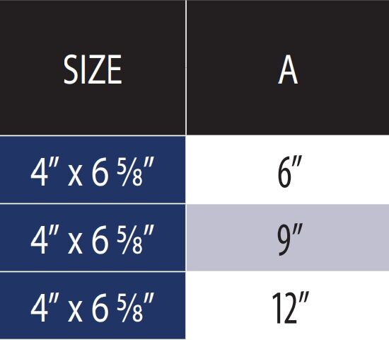 DuraVent DirectVent Pro Black Pipe Length, 4-In x 6 5/8-In x 12-In