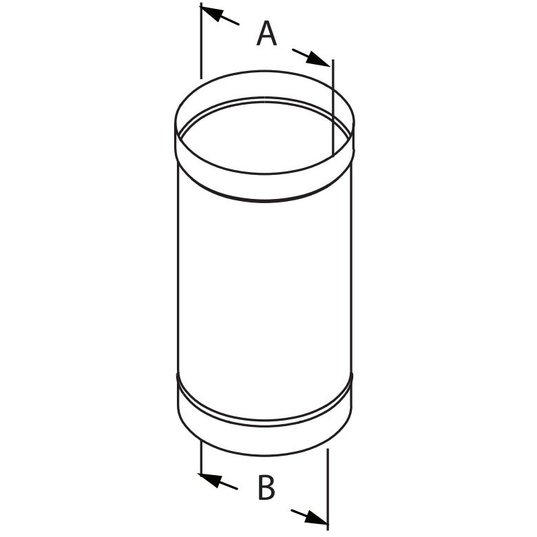 DuraVent DuraBlack Single-Wall Black Stove Pipe, 6-In x 12-In