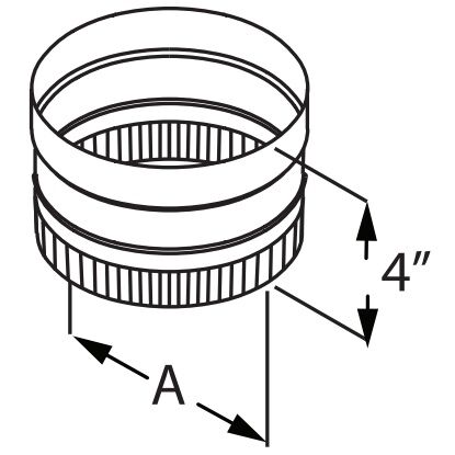 DuraVent DuraBlack Stovetop Adapter, 6-In
