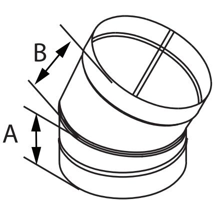 DuraVent DuraBlack 45° Stovepipe Elbow, 6-In