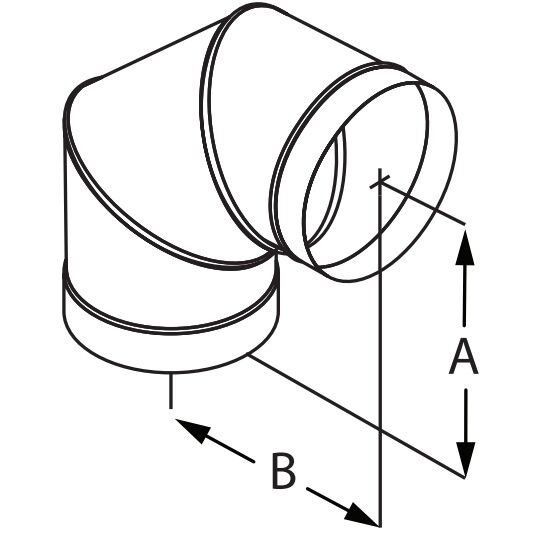 DuraVent DuraBlack 90° Stovepipe Elbow, 6-In