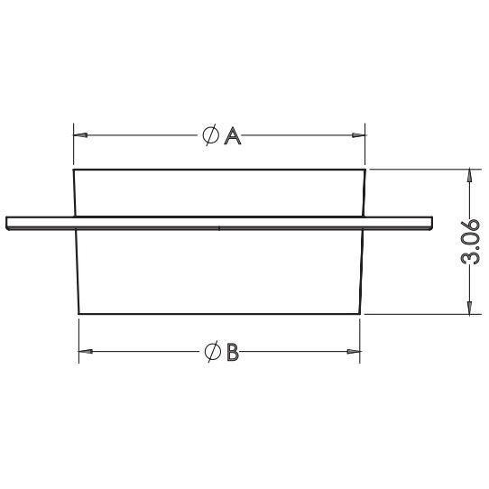 DuraVent DVL/DuraBlack Chimney Adapter With Trim, 6-In