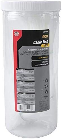 Gardner Bender Cable Tie 4-In 6-In and 8-In, 500-Pk