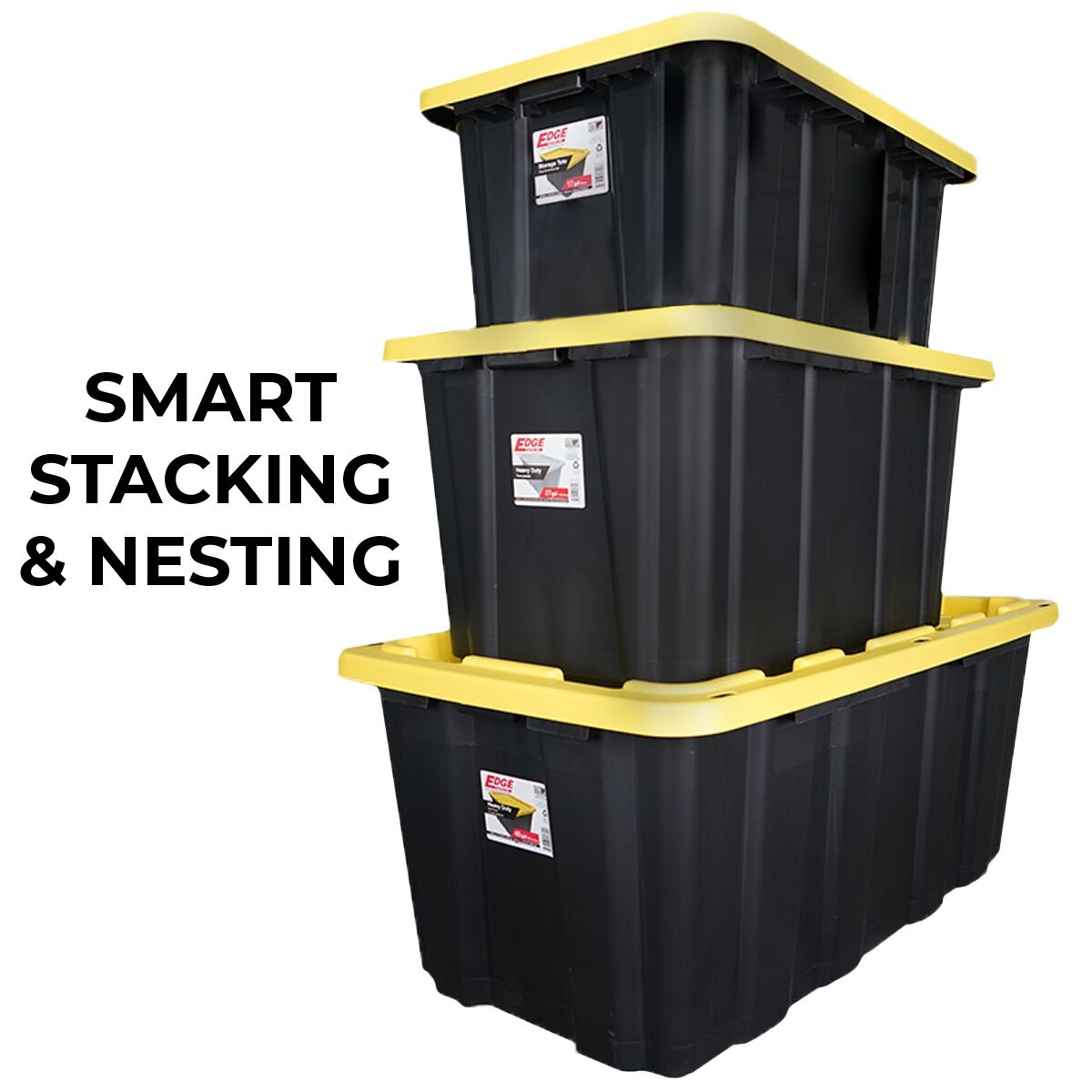 Edge Plastic Tough Tote, 17-Gal