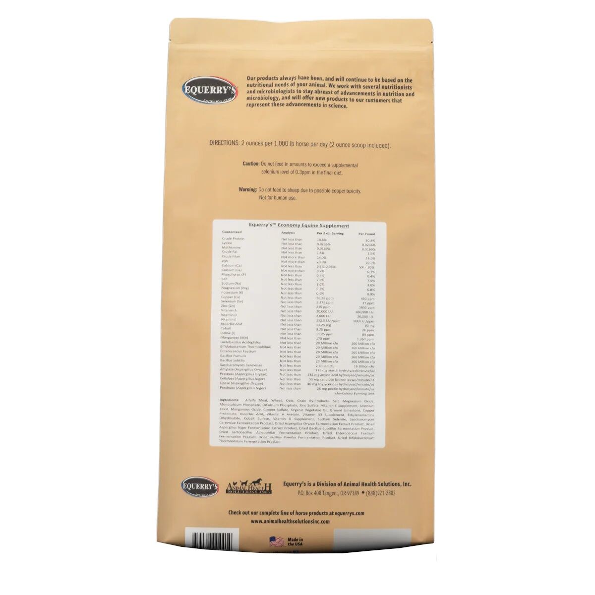 Equerry's Economy Equine Supplement, 20-Lb