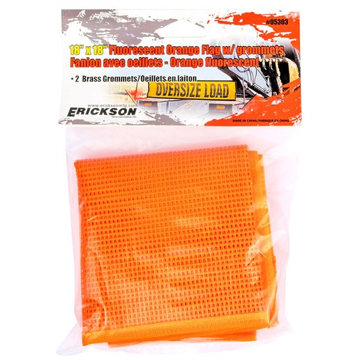 18″ X 18″ Fluorescent Mesh Safety Flag With Brass Grommets