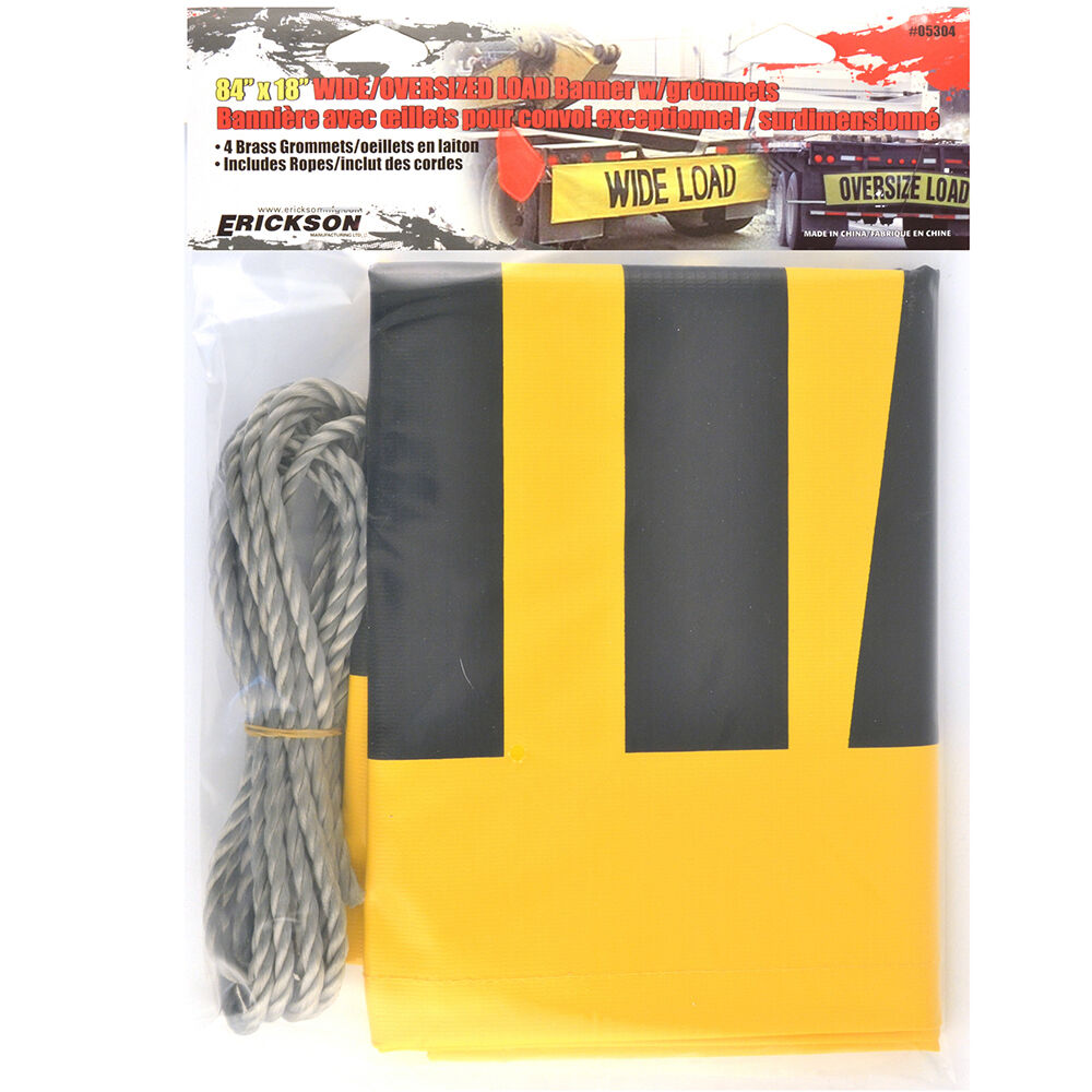 84″ X 18″ Wide/Oversized Load Banner With Grommets