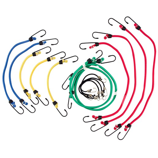 15 Pack Assorted Bungey Cord Kit