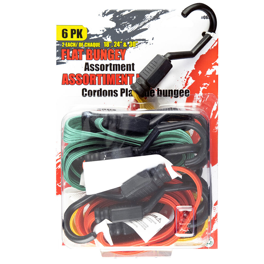 6-Pack Flat Bungey Cords