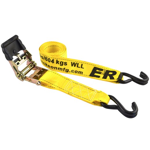 2″ X 10′ - 4000 Lb. Ratcheting Tie-Downs With Double J-Hooks