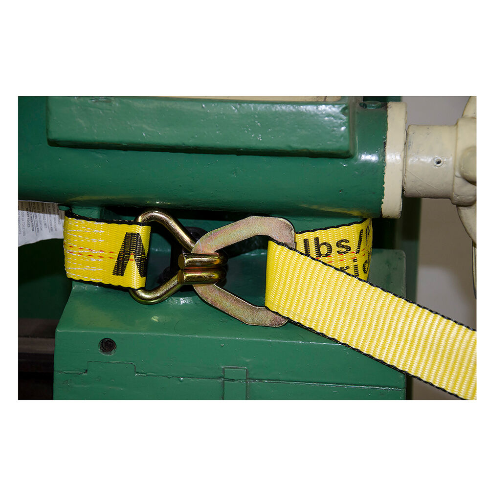 2″ X 20′ - 10,000 Lb. Ratchet Strap With Double J-Hooks And Floating D-Rings