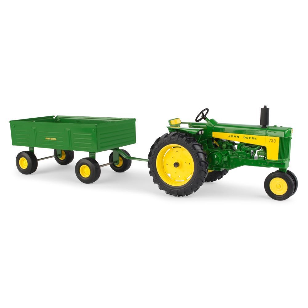 Tomy ERTL John Deere 730 Tractor with Barge Wagon Toy Set