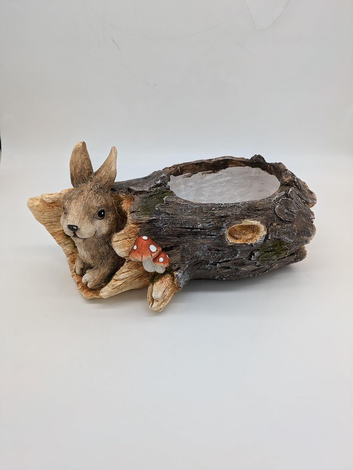 Esschert Design Bunny Faux Wood Log Planter