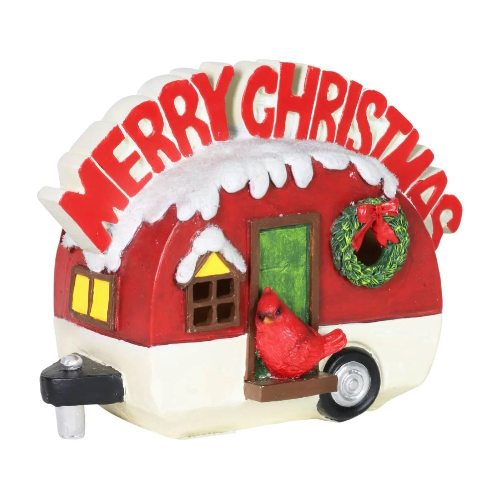 Exhart Merry Christmas LED Trailer Statue