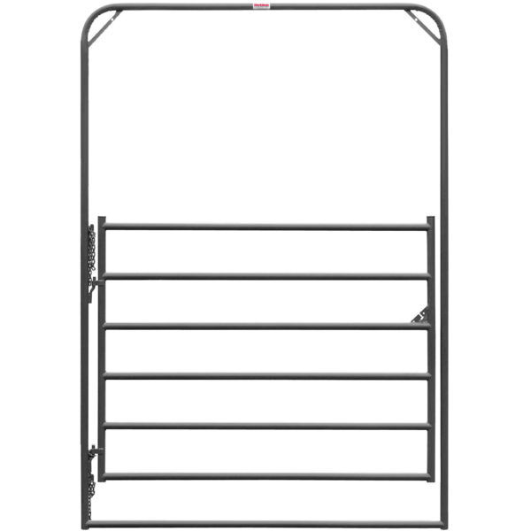 Behlen Country Gray Horse Country Chain Connection Corral Walk-Thru Panel, 6-Ft x 108-In