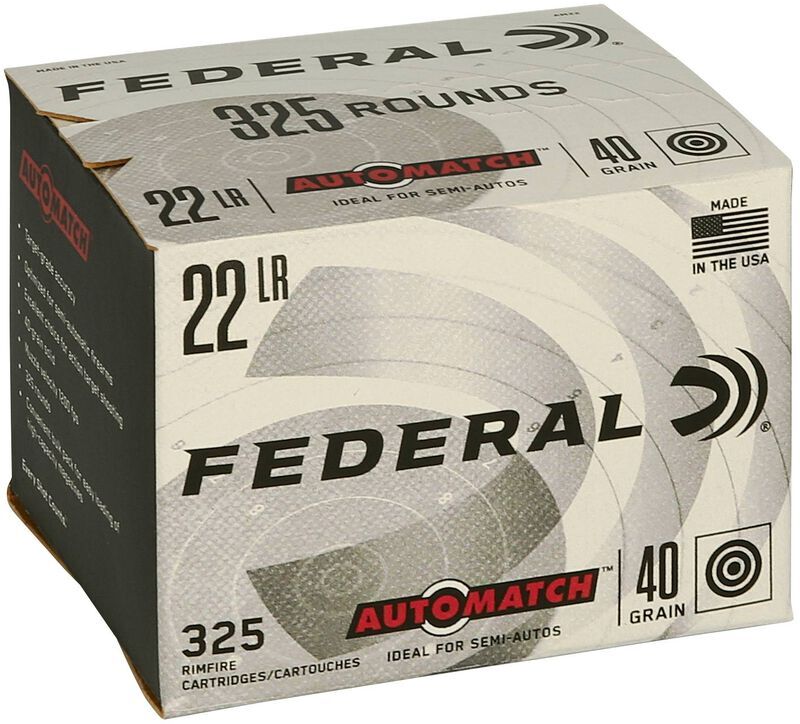 Federal Champion Training .22 LR, 40 Grain Lead Round Nose Rifle Ammo, 325-Rd