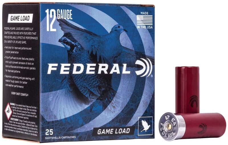 Federal Game Load Upland 12 Gauge 2 3/4" #6 Shot, 1-Oz, 25-Rd
