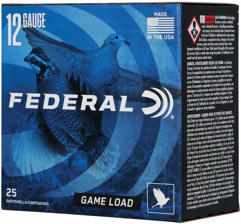 Federal Game Load Upland 12 Gauge 2 3/4" #6 Shot, 1-Oz, 25-Rd